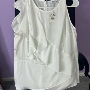 Express White Layered Blouse